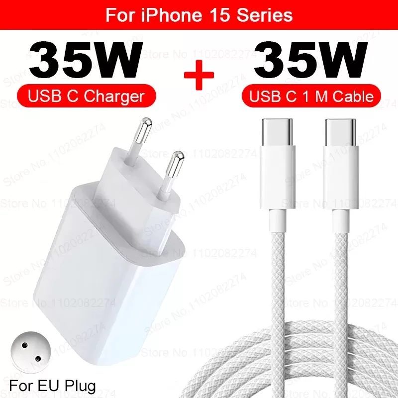 APPLE - Adaptateur Secteur Apple 35 Watts pour iPhone avec Cable Type-C
