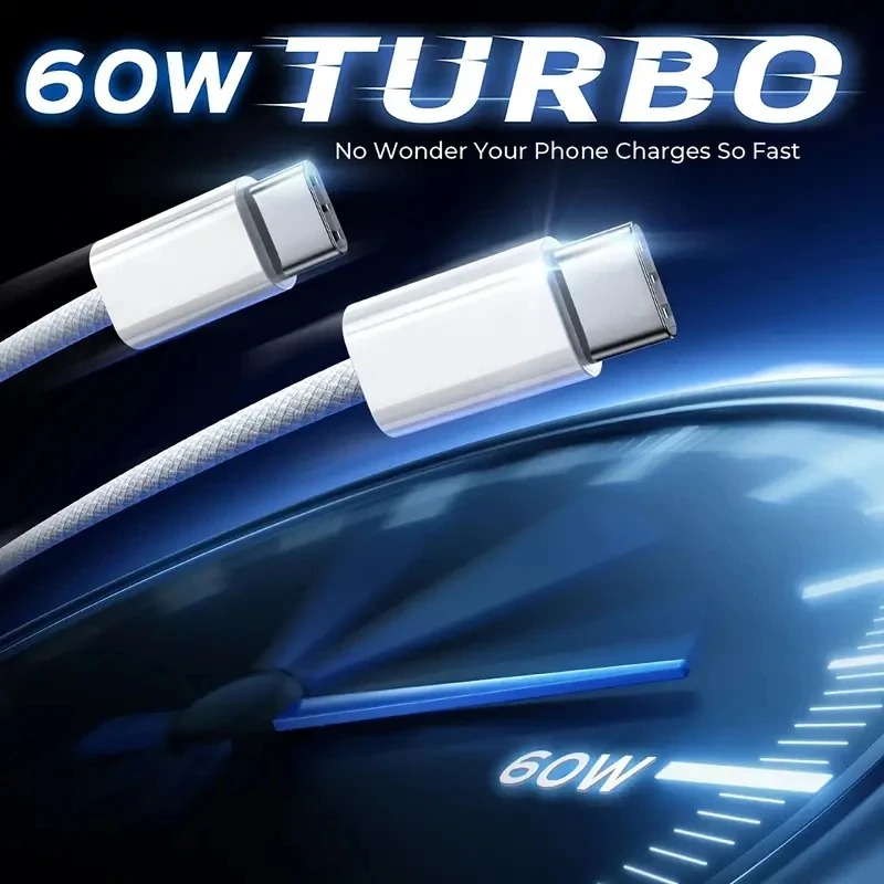 Apple cable iphone 15/16 en corde 60Watt image 3