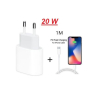Apple Chargeur iPhone 20W avec Câble USB-Cimage 4