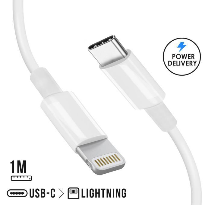 Câble Officiel Apple USB-C vers Lightning (1 m) – Charge Rapide et Synchronisation Haute Vitesse