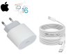 Apple - Chargeur Rapide Apple 20W USB-C Original – Adaptateur Secteur + Câble USB-C vers USB-C, pour iPhone 15/16/17 Chargeur Rapide Apple 20W USB-C Original – Adaptateur Secteur + Câble USB-C vers USB-C, pour iPhone 15/16/17image-2