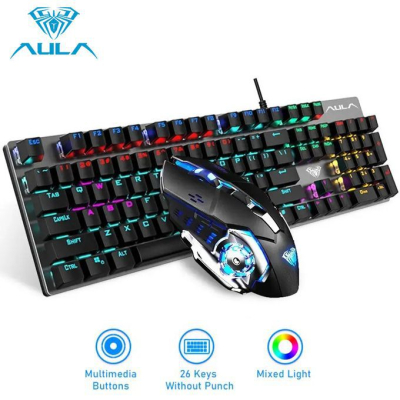 AULA Pack Clavier Avec Souris Mécanique Gaming 