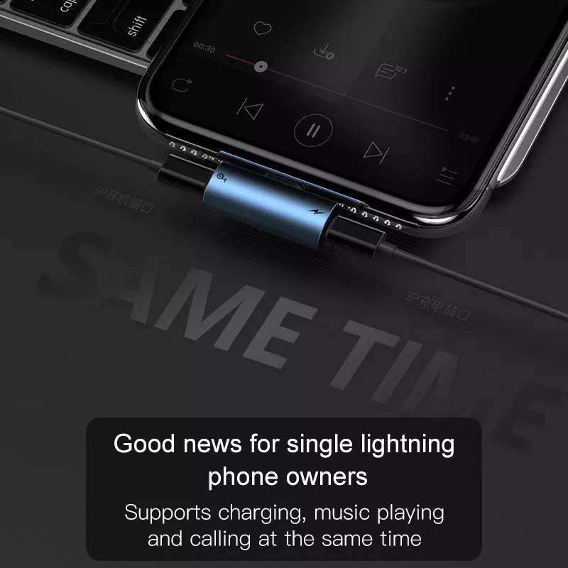 Adaptateur Audio 3-en-1 Baseus en Aluminium pour iPhone/iPad image 3