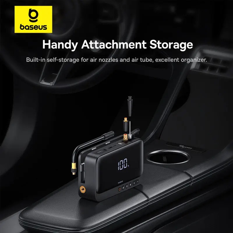 Baseus 4-en-1 Kit d'Urgence Auto – Booster de Batterie et Compresseur d'Airimage 4