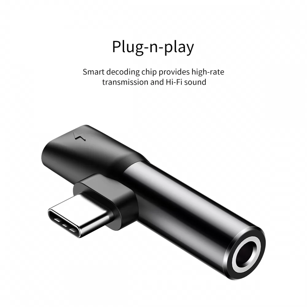 Baseus Adaptateur Audio USB Type-C 2en1 image 3