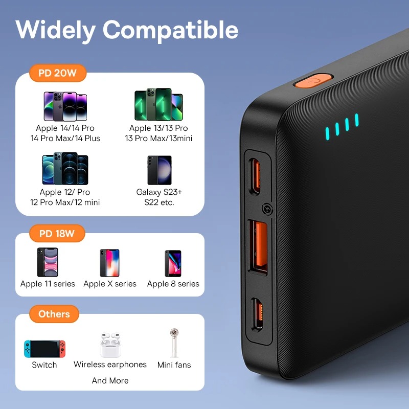 Baseus Airpow Batterie Externe 20000mAh Charge Rapide 20Wimage-2
