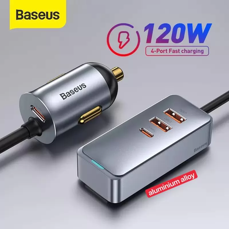Chargeur Baseus Allume-Cigare Multiport 120W image 3