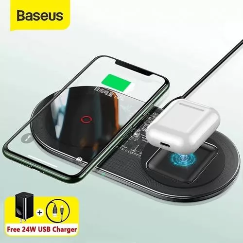 Baseus Chargeur sans Fil Double 2-en-1 Edition Pro image 1