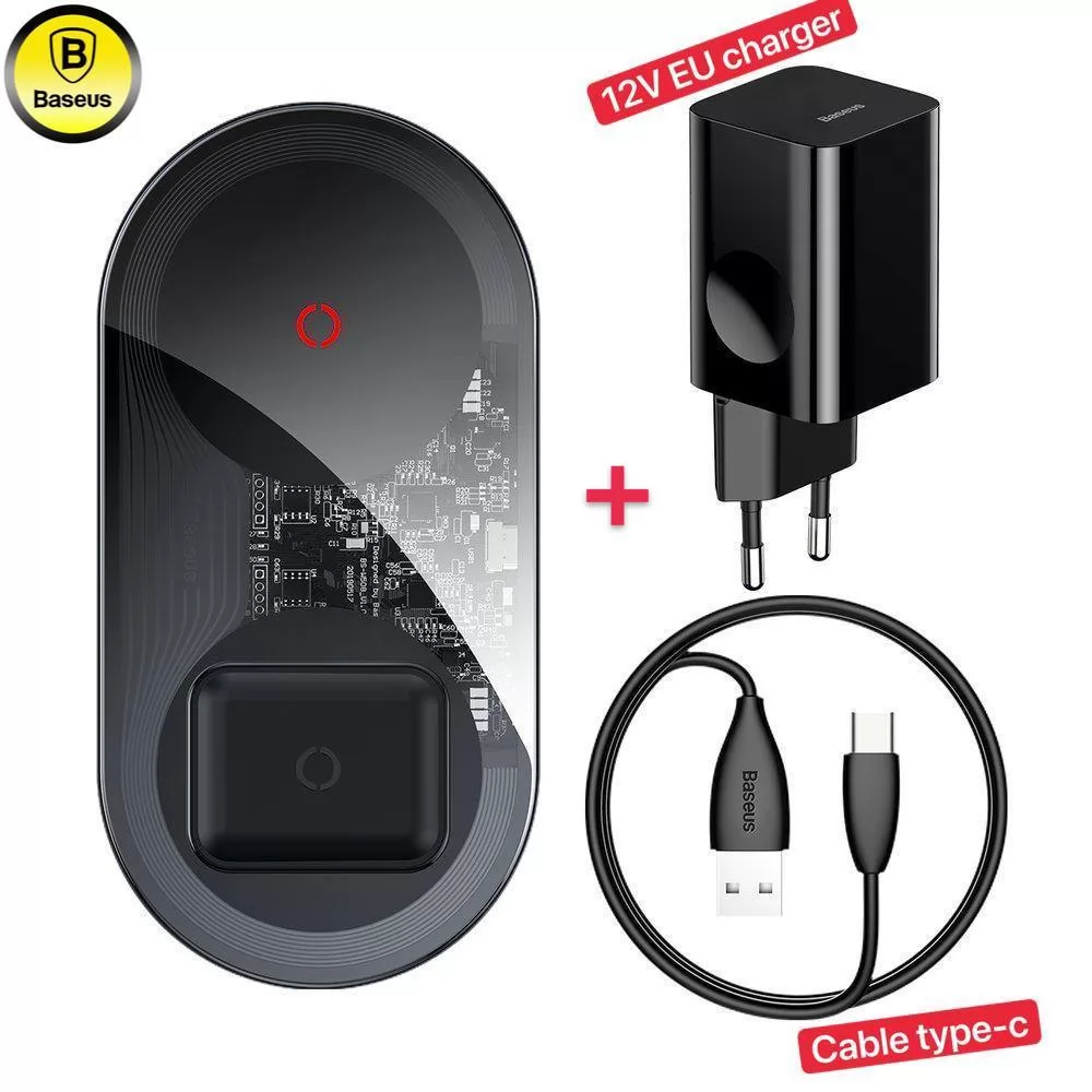 Baseus Chargeur sans Fil Double 2-en-1 Edition Pro image 3