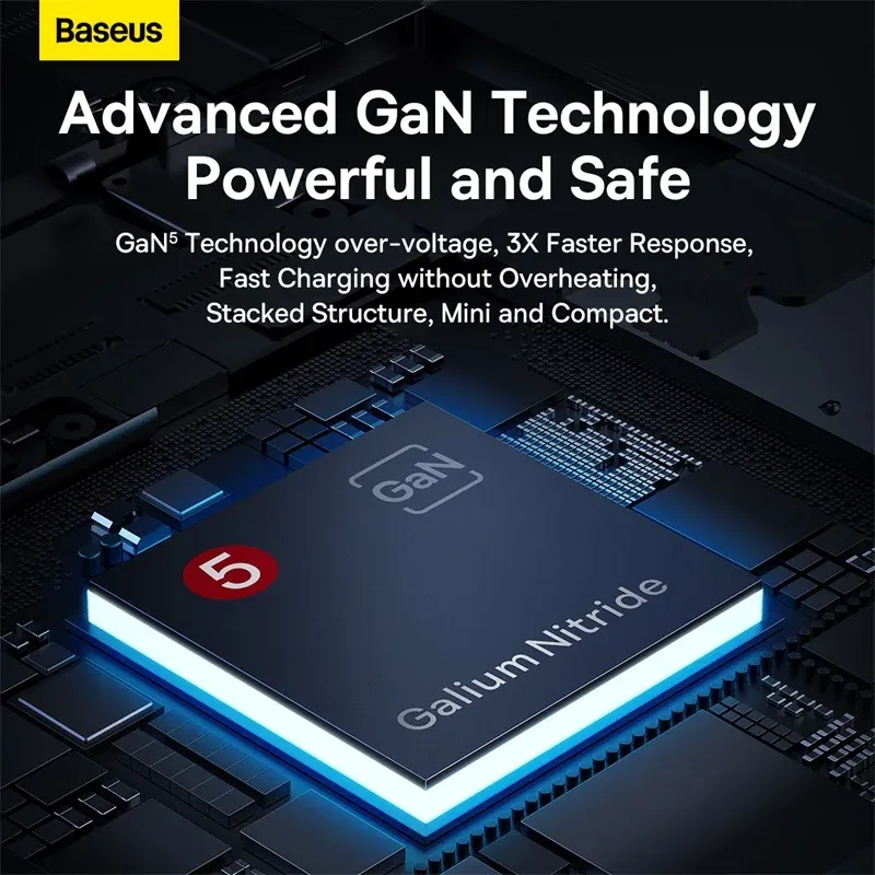 Baseus GaN5 Pro 67W – Station de Charge de Bureau USB-C + HDMI image 3