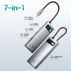 Baseus Hub 7 en 1 Baseus Gleam, USB-C vers 1x HDMI4K 60Hz + 3X USB3.0 + 1x PD + 1x SD/TF -Gris-B00030708811-00image-2