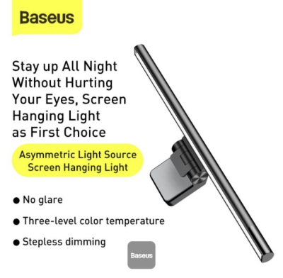 Baseus i-wok Series (Youth) – Lampe d'Écran LED avec Éclairage Asymétrique Anti-Reflet