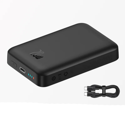 BASEUS - Baseus Magnetic Mini Power Bank 10000mAh 20W - Charge Rapide Sans Fil pour iPhone