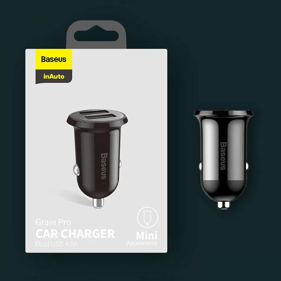 BASEUS - Baseus Mini Chargeur de Voiture à 2 Ports