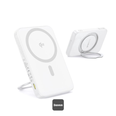 Baseus PicoGo 5000mAh – Batterie MagSafe Certifiée Qi2 avec Anneau Rotatif