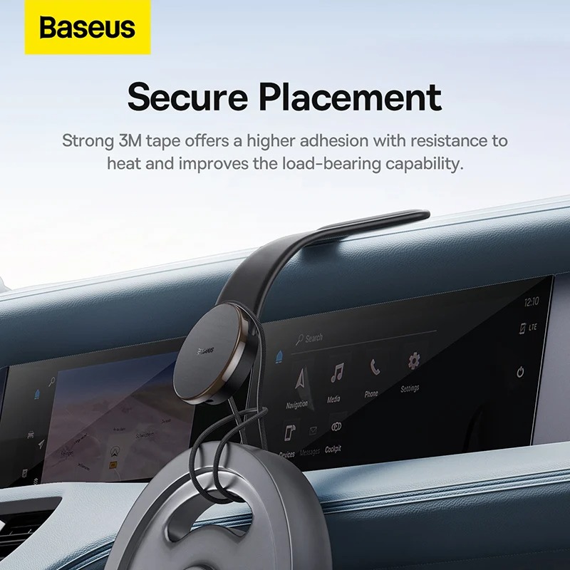 Baseus Support de Chargement Magnétique Sans Fil Voiture C02 Pro - Noir (192)image-2