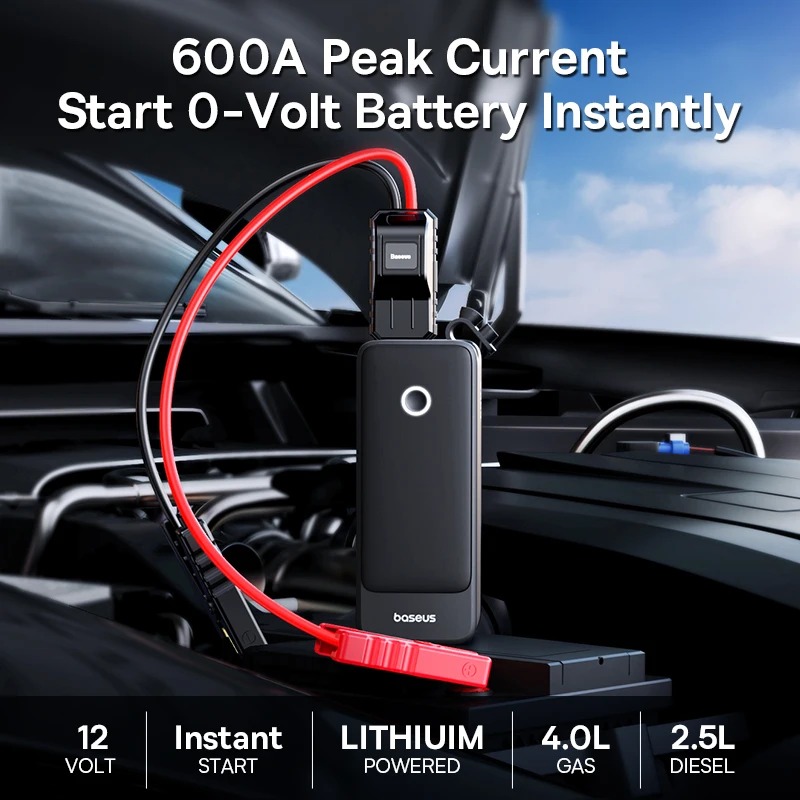 Booster de Voiture Baseus 6000mAh – Compact & Puissant pour Essence et Diesel image 3