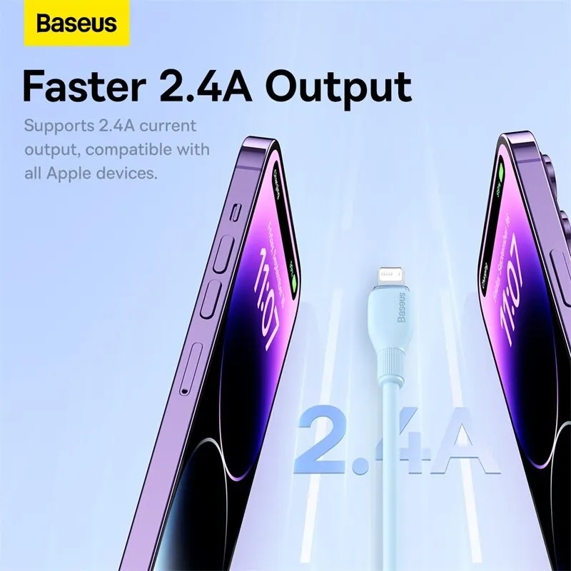 Câble de Charge Rapide Baseus Pudding Series USB vers iP 2.4A - 1.2m image 4