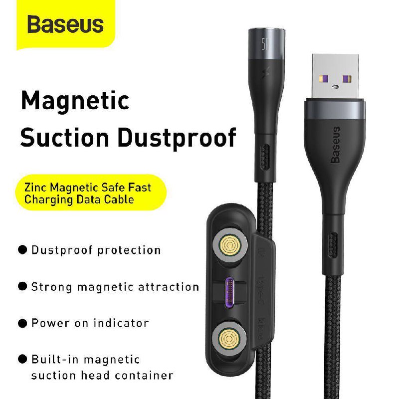 Câble Magnétique Baseus 5A 3-en-1 Type-Cimage-2