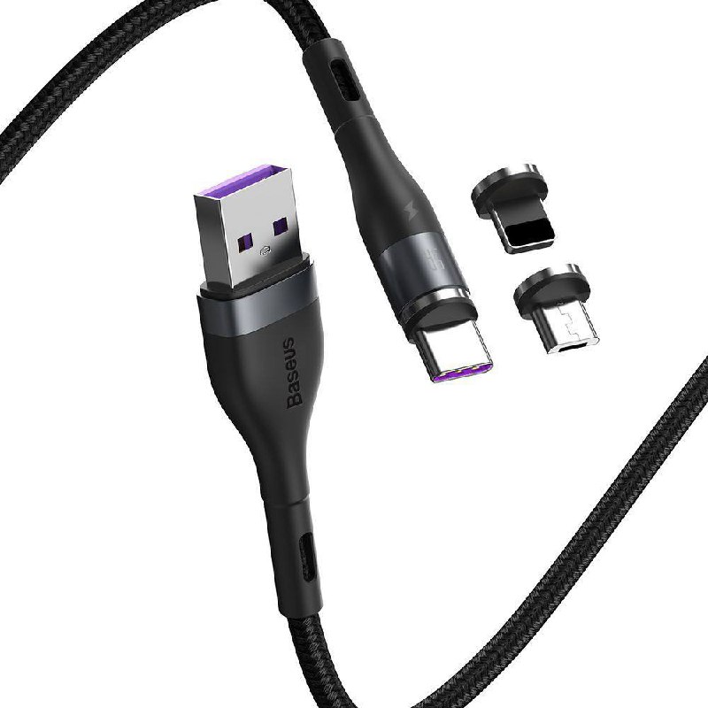 Câble Magnétique Baseus 5A 3-en-1 Type-C image 3