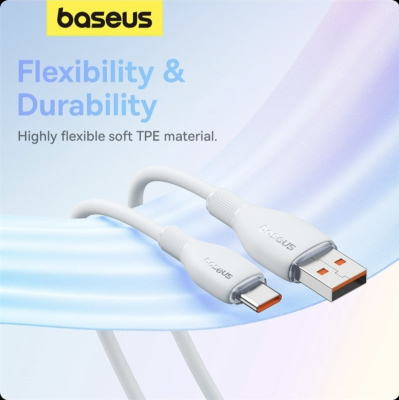 Câble USB-C Baseus 100W – Performance 6A et Transfert de Données (1.2m)
