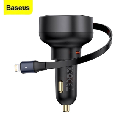 BASEUS - Chargeur de Voiture Allume-Cigare 30W Baseus USB Type-C 2-en-1