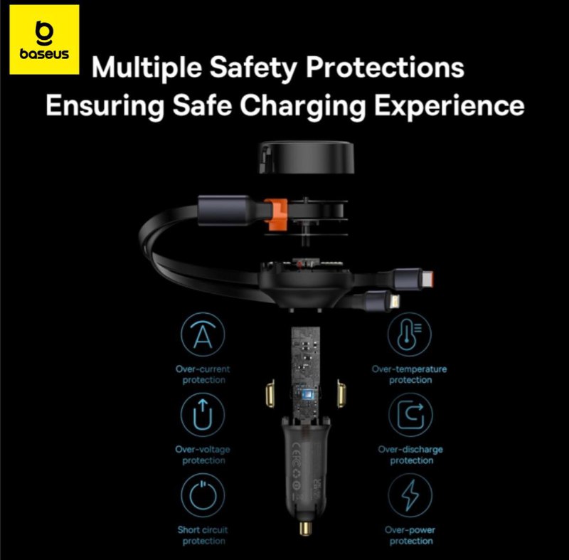 Chargeur de Voiture Allume-Cigare 30W Baseus USB Type-C 2-en-1image-2