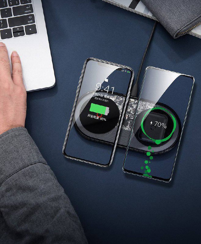 Chargeur Double 2 en 1 Baseus Sans Fil Qi 24Wimage 4