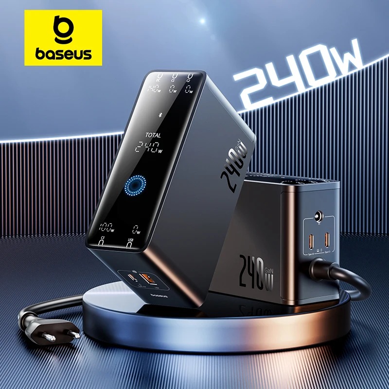 Chargeur GaN 240W Baseus - Charge Rapide USB-C et DC pour Ordinateur Portableimage 4