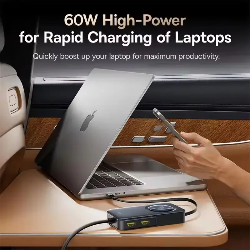 Chargeur Rapide de Voiture Baseus – 105W PD & QC pour iPhone, Samsung et Notebook image 3