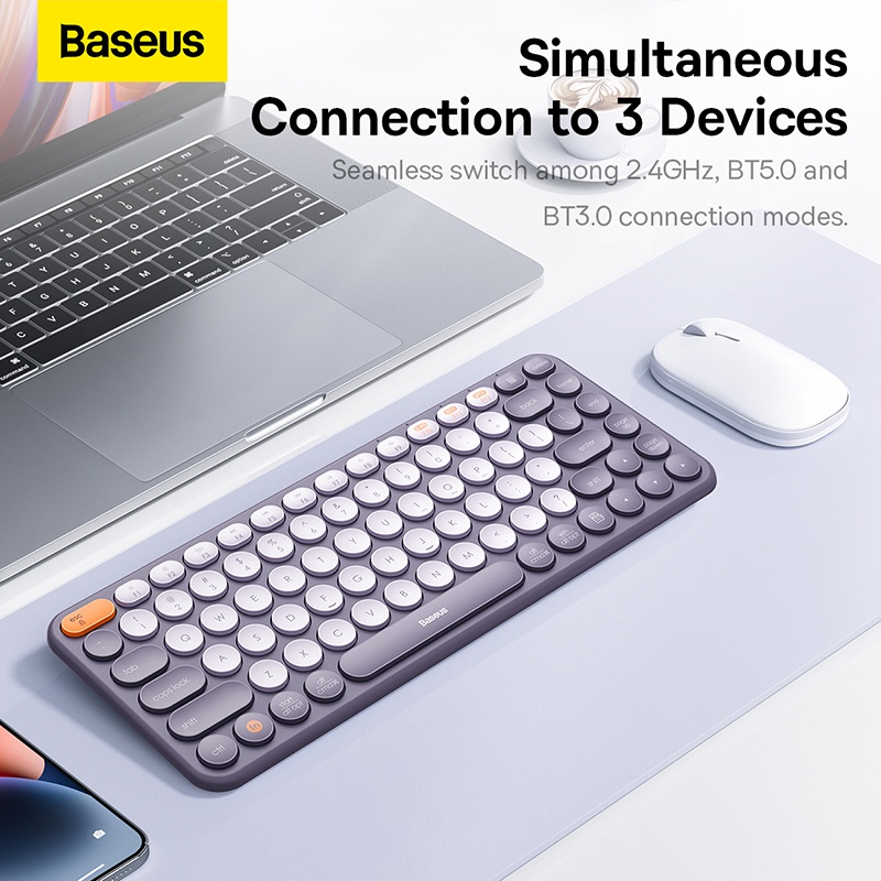 Clavier Ergonomique Baseus K01A – Multi-Dispositifs et Silencieuximage 4
