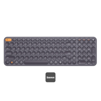 BASEUS - Clavier sans fil Baseus K01B Tri-Mode (Bluetooth 5.0 & 2.4G) | Silencieux | Disposition US - Gris
