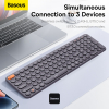 Clavier sans fil Baseus K01B Tri-Mode (Bluetooth 5.0 & 2.4G) | Silencieux | Disposition US - Gris image 3