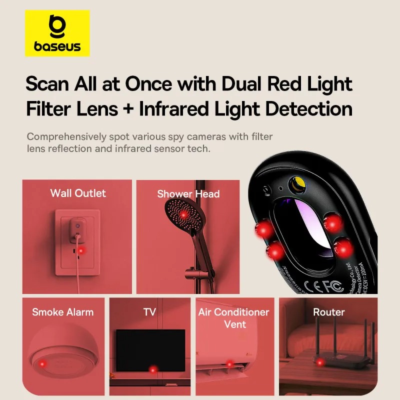 Détecteur de Caméra Espion Baseus – Protection Intelligente Anti-Espionnageimage-2