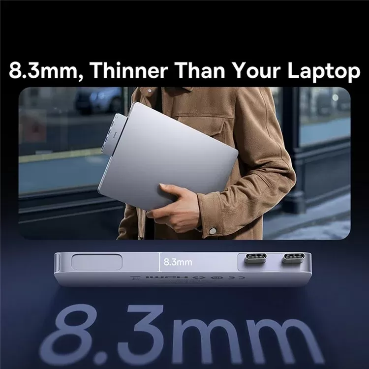 Hub USB-C 5 ports Baseus UltraJoy : 40Gbps, HDMI 4K, USB 3.0 image 3