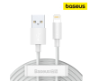 Lot de 2 Câbles Lightning Baseus 2.4A - Charge Rapide et Synchronisation - Blanc image 1