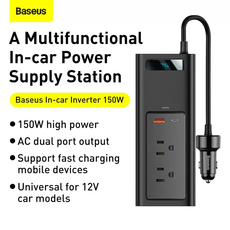 Onduleur de Voiture Baseus 150Wimage-2