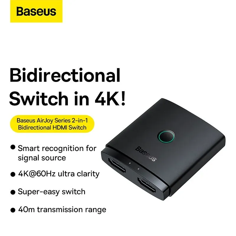 Splitter HDMI Bidirectionnel Baseus 2 en 1 ou 1 en 2image 4