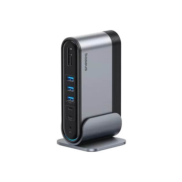 BASEUS - Station d'accueil USB-C 17-en-1 Baseus UnionJoy : Triple affichage 4K, charge PD 100W, ports multiples
