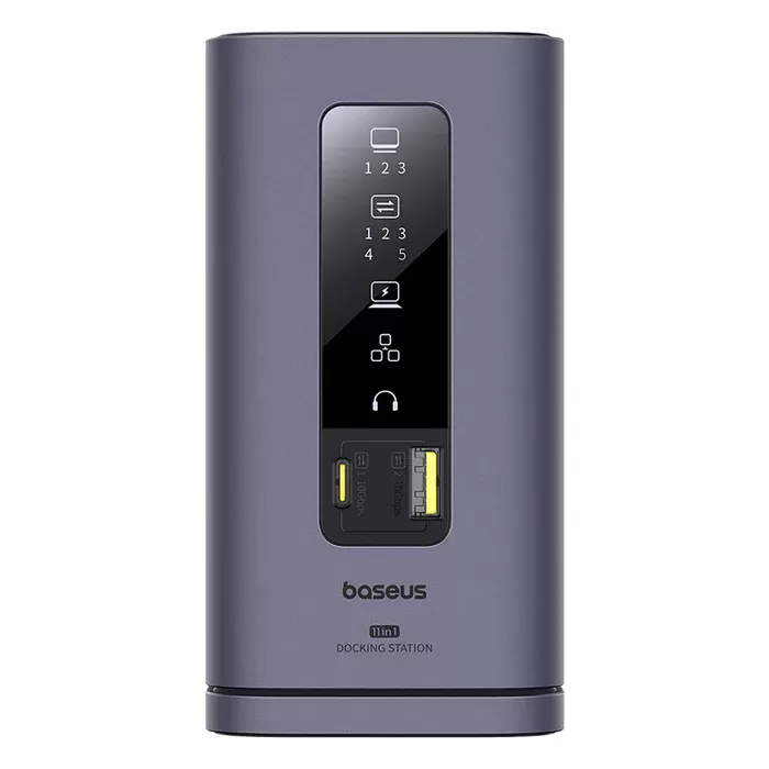 Station d'accueil USB-C Baseus Spacemate 11-en-1 : Triple HDMI 4K@60Hz, 10Gbps USB, PD, RJ45, Audio 3.5mm image 1