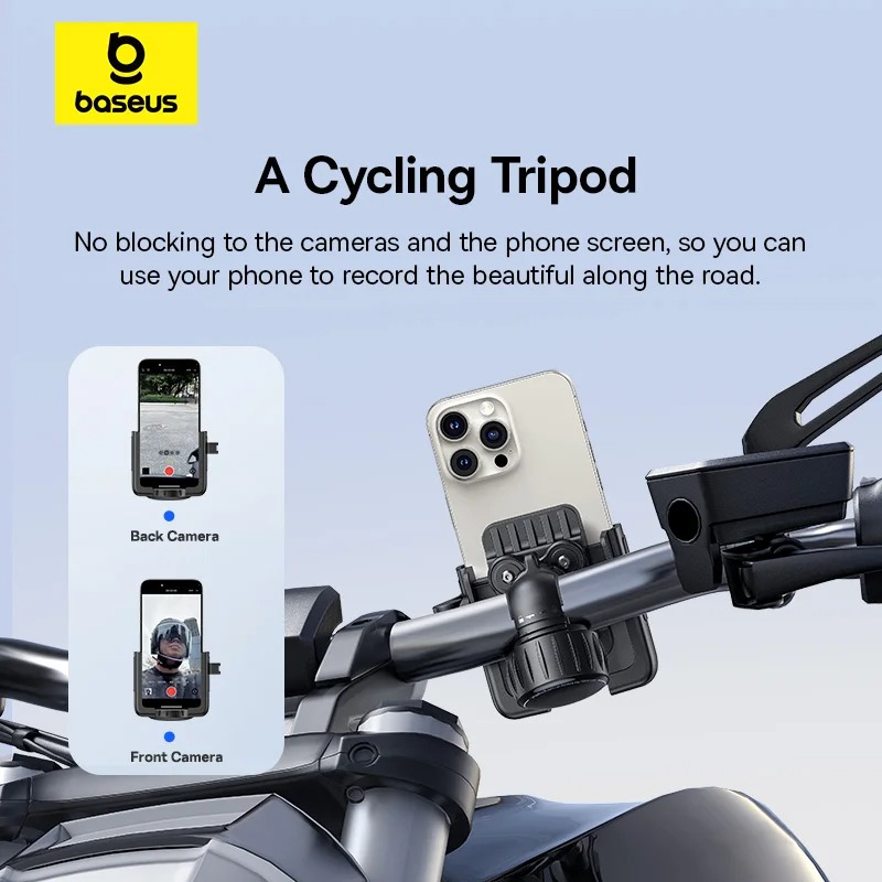 Support de Téléphone Vélo Baseus - Rotation 360°, Sécurisé & Antichocimage-2