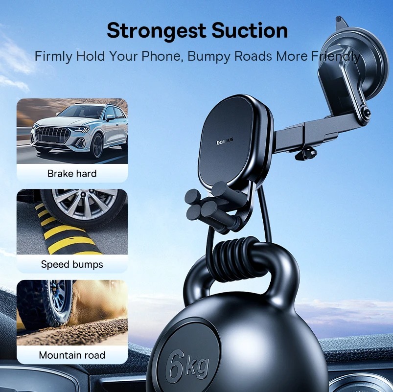 Support de voiture à chargement sans fil Baseus Stable Gravitational Pro 15W image 3