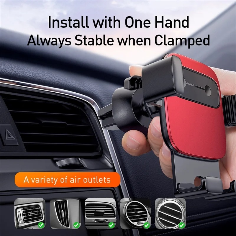 Support Téléphone Voiture Baseus Cube Gravity - Fixation Stable - Rotation 360° - Noir SUYL-FK01 image 3