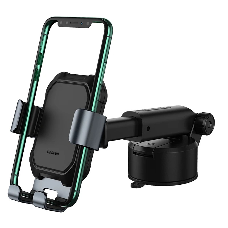 BASEUS - Support Téléphone Voiture Baseus Tank Gravity - Ventouse Puissante - Noir Tarnish - Rotation 360°