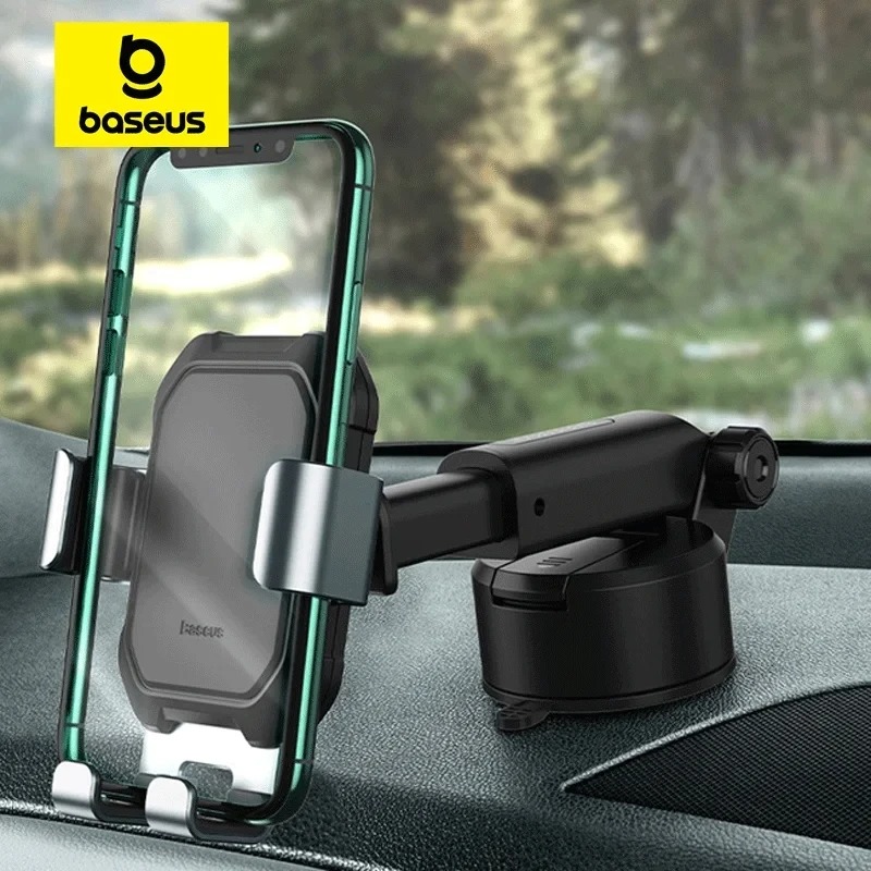 Support Téléphone Voiture Baseus Tank Gravity - Ventouse Puissante - Noir Tarnish - Rotation 360°image-2