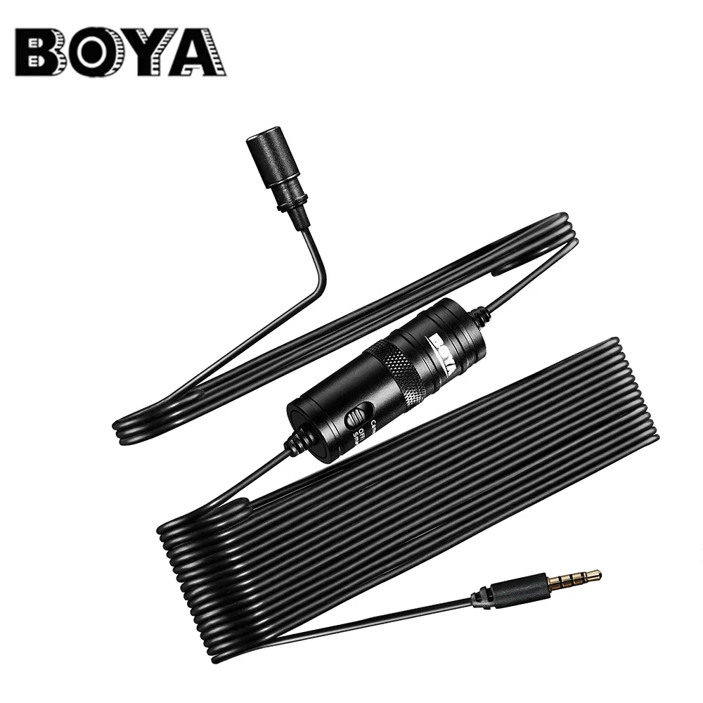 Micro Cravate BOYA BY-M1 Omnidirectionnel 6m – Microphone Lavalier 3.5mm pour DSLR, Smartphone, Caméra image 1