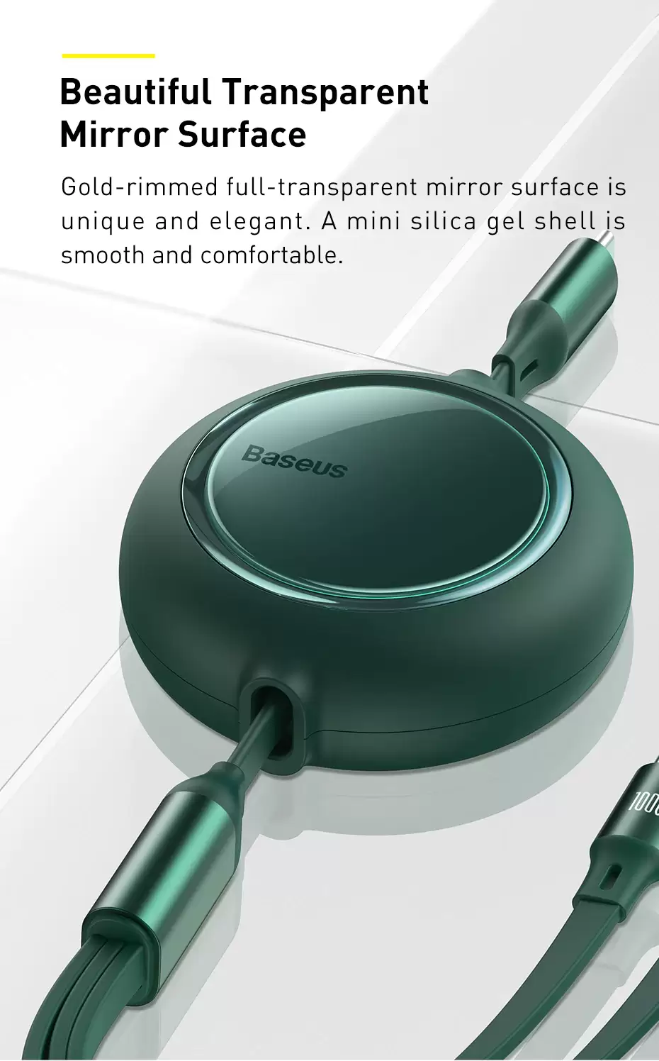Baseus câble de données 1 pour 3 micro USB Type C vers M+L+C 1.2m 100w-16