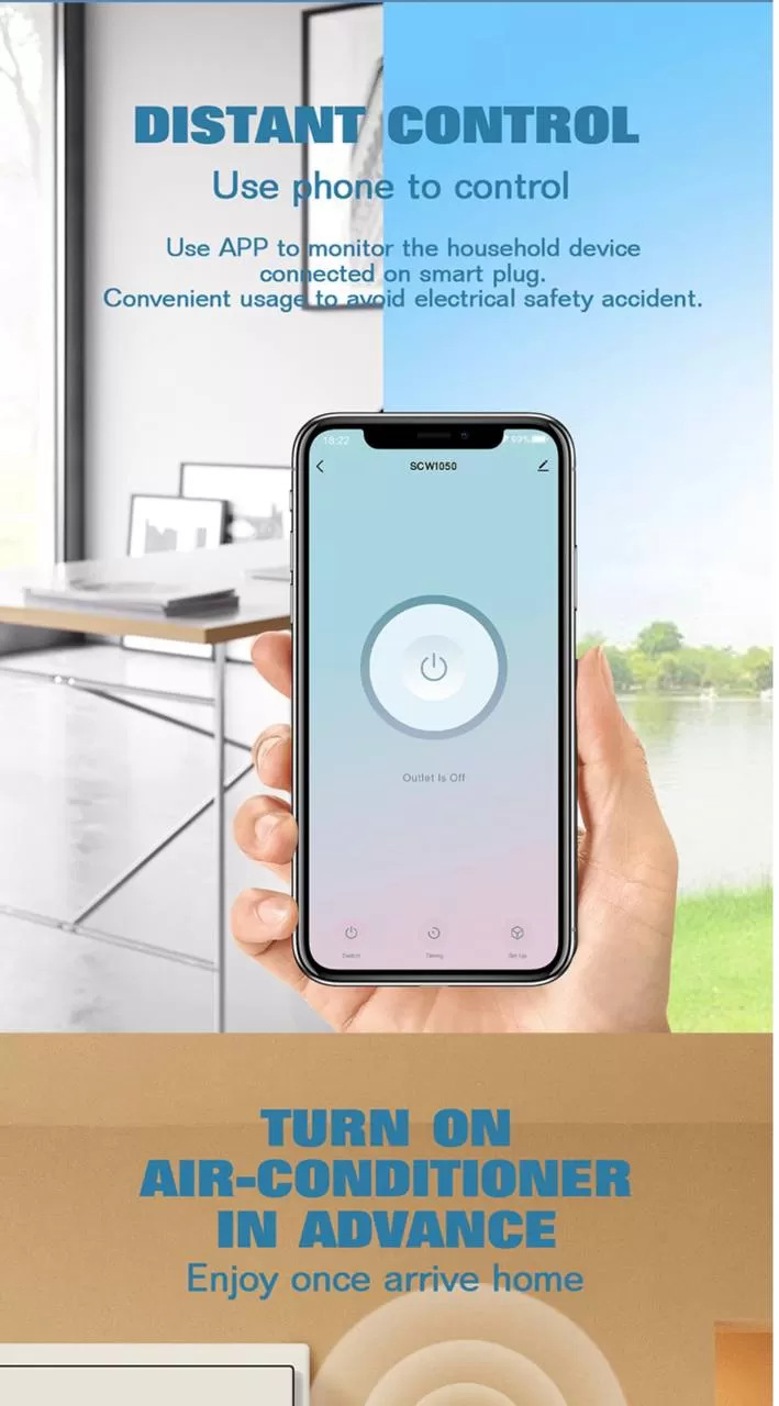  Prise intelligente wifi Smart Power Plug 10A 2.4GHz-8