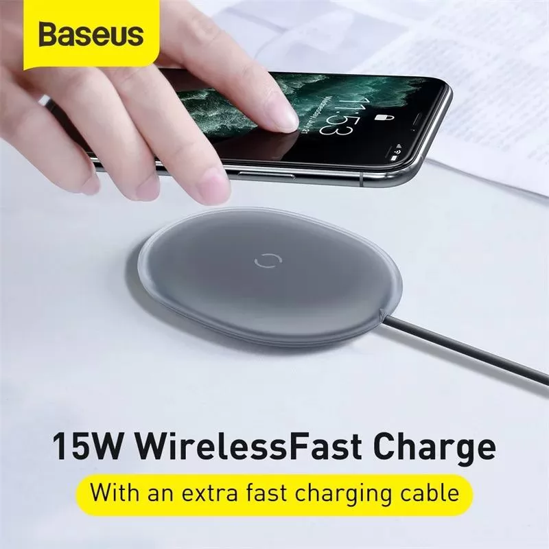Baseus Chargeur sans fil QI 15 w pour les mobiles et Airpods/pro-4