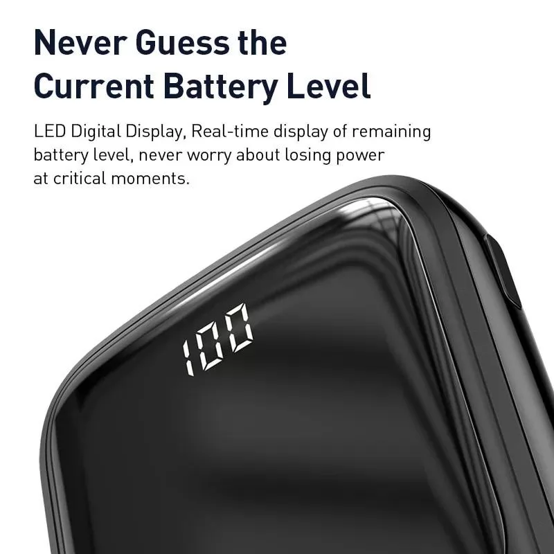 BASEUS Power Bank 10000mAh avec câble USB de type C, double sortie USB USB C-2